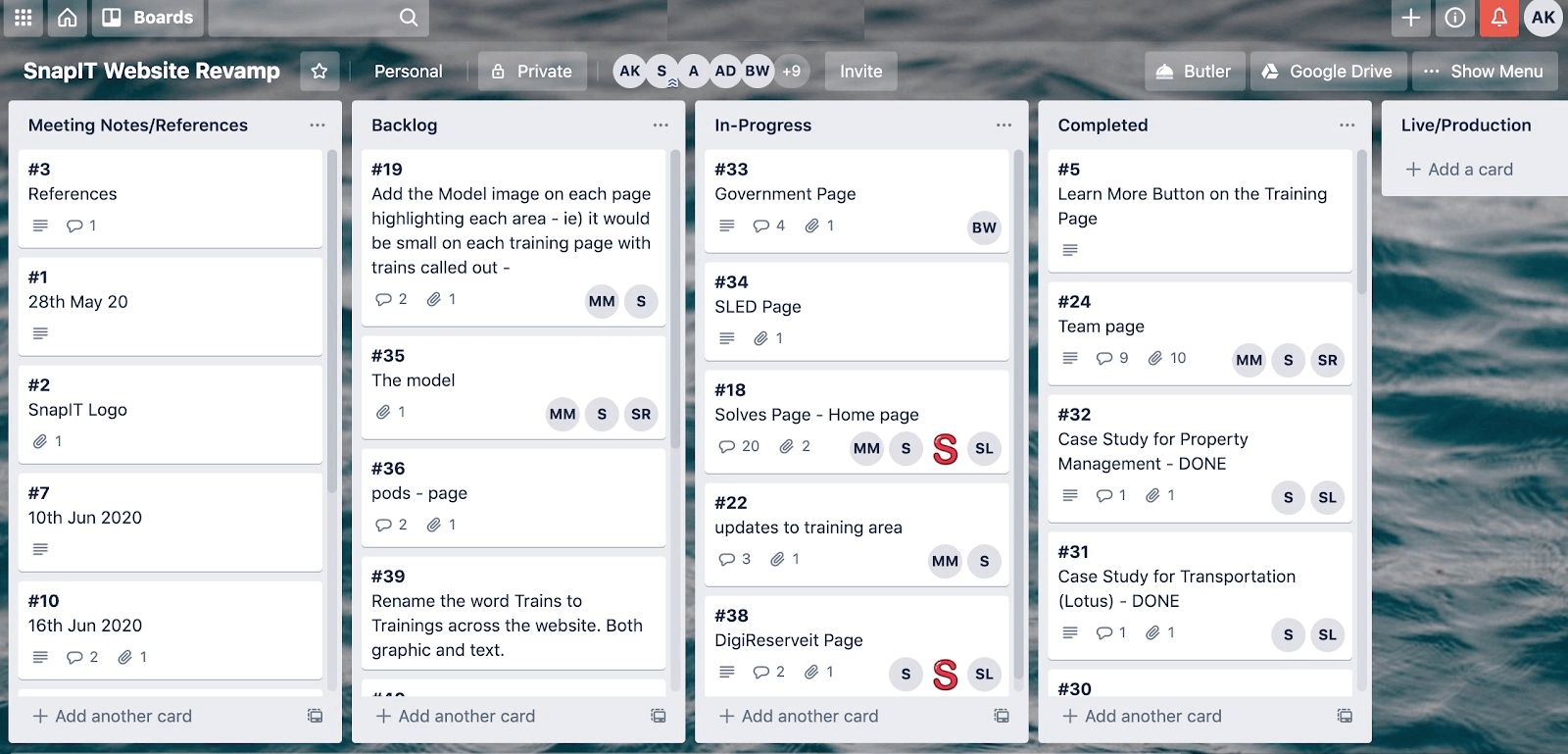 SnapIT Website Board Management